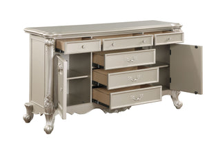 English Elm Bently Six Drawer Champagne Lacquer Dresser with Cabinet Storage for Primary Bedroom B2726P496937