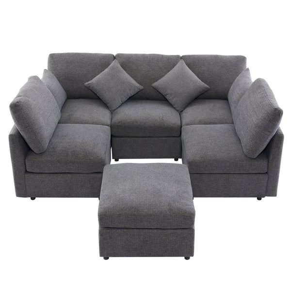 English Elm Swivel Barrel Accent Chair Chenille Tufted Round Club Seat for Living Room Lounge N719S002130E