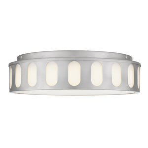 English Elm 15.15-in Warm Brass Dimmable Led Flush Mount for Bedroom Hallway or Entryway Brushed Nickel B370P394548