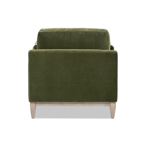 English Elm Jennifer Taylor Home - Pasadena Modern Farmhouse Chaise Lounge Chair In Olive Green – Eco-Friendly Velvet Comfort & Style B2719P265597