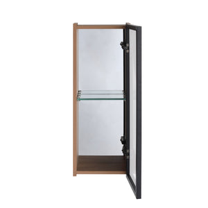 English Elm 10'' Floating Bathroom Mirror Cabinet Plywood Body Acrylic Door Adjustable Shelf W999P470297