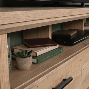 English Elm Credenza, Stylish Brown Engineered Wood Tv Stand For Up To 70” Tvs With Ample Storage Space B356P367929