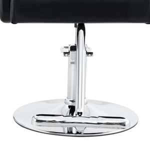 English Elm Fashionable Hydraulic Salon Chair Black Pu Leather Swivel Seat for Styling Studios W1151P361700