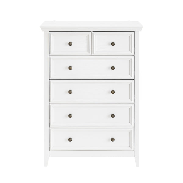English Elm Modern 6-Drawer Dresser - Stylish Farmhouse Storage Solution With Vintage Hardware For Any Room W2275P149796