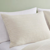 Urban Habitat Wyatt Casual 3 Piece Knitted Jersey Comforter Set UH10-2476 Ivory