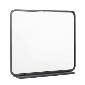 English Elm Tahlia Single Panel Iron Fireplace Screen Fine Mesh Spark Guard Modern Hearth Decor Black N775P386922B