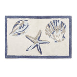 Madison Park Bayside Coastal Reversible High Pile Tufted Bath Rug MP72-5842 Blue