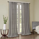 Madison Park Harper Modern/Contemporary Solid Crushed Curtain Panel Pair MP40-4486 Grey