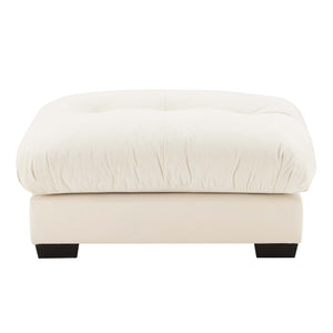 English Elm Milano Modular Velvet Sofa Sectional with Bolster Arms for Modern Living Rooms Cream W714P293262