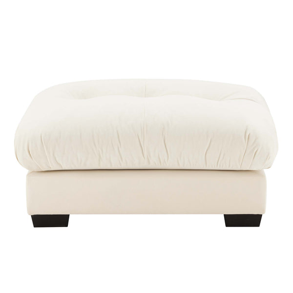 English Elm Milano Modular Velvet Sofa Sectional with Bolster Arms for Modern Living Rooms Cream W714P293262