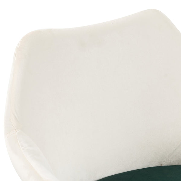 English Elm Furniture Plush 2-in-1 Pet-Friendly Mid Century Modern Accent Chair with Velvet Upholstery, Removable Base and Ergonomic Support for Living Room Dark Green,White N843P331164C