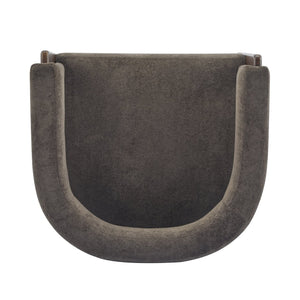 English Elm Christopher Knight Home® - Modern Velvet Upholstered Accent Arm chair with Barrel Back Design, Luxurious Velvet Comfort & Curved Legs Dark Brown,Walnut 29.5 L x 25.5 W x 14.5 H N776P205886D