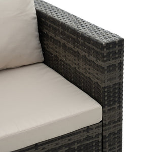 English Elm Patio 6-Piece Pe Wicker Furniture Set With Glass Coffee Table – Stylish Outdoor Seating For Relaxation W1703S00025-GIGA