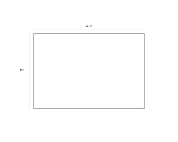 Sunpan Cool Embrace Wall Art - Hand-Painted Blue Abstract Canvas with Elegant Gold Floater Frame, 60"x40"