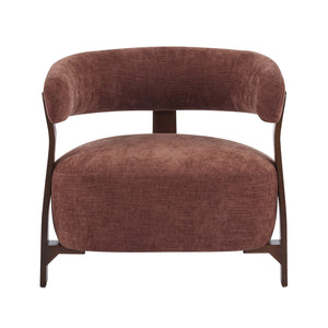 English Elm Christopher Knight Home® - accent Arm Chair with Bent Wood Legs and Plush Upholstery, Modern Minimalist Comfort & Stability Coral,Walnut 29 L x 27.75 W x 21 H N776P368458R