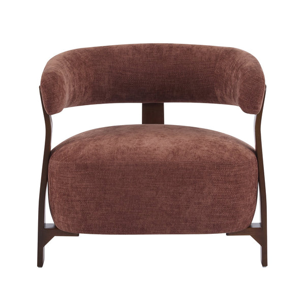 English Elm Christopher Knight Home® - accent Arm Chair with Bent Wood Legs and Plush Upholstery, Modern Minimalist Comfort & Stability Coral,Walnut 29 L x 27.75 W x 21 H N776P368458R