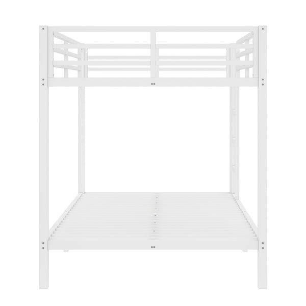 English Elm Metal Full over Full Bunk Bed Sturdy Steel Frame for Teens & Adults, Space-Saving, Noise-Reduced Design W1580P329015
