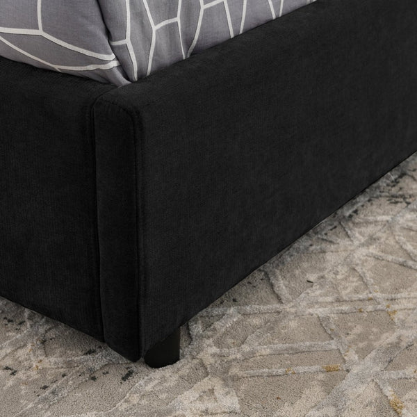 English Elm Queen Size Hydraulic Platform Bed With Storage, Upholstered Headboard & Stylish Chenille Fabric Finish W1413S00114-GIGA