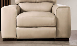 English Elm High Marsicano Chair Taupe Italian Leather, Tight Back, Track Arms, High-Density Foam, Wooden Legs, 42.5"W x 39"H B2741P380791