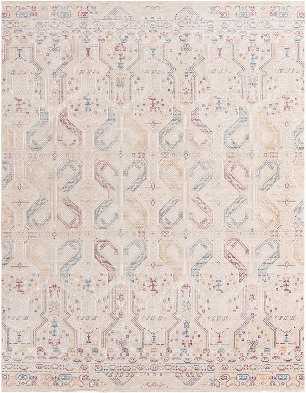 Unique Loom Deepa Congruence Machine Made Geometric Rug Ivory, Burgundy/Gold/Navy Blue 9' 0" x 11' 8"