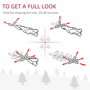 English Elm Homcom 7.5' Snow-Flocked Slim Artificial Christmas Tree - Realistic Branches, Easy Setup & Storage! W2225P249660