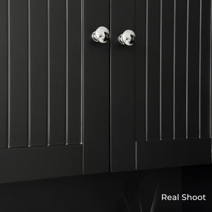 English Elm Upgraded Wall Mounted Bathroom Cabinet Mdf Over Toilet Storage with Soft Close Doors Black T3785P356590