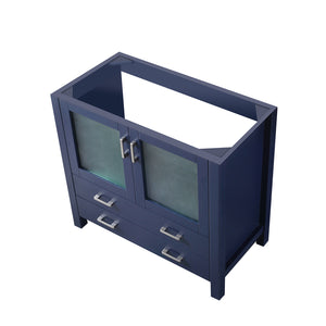 English Elm Navy Solid Wood 36-in Bath Vanity with Soft-Close Drawers, Preassembled 1-Cabinet 2-Drawer Storage B2731P260442