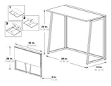 OSP Home Furnishings Contempo Toolless Folding Desk Ozark Ash