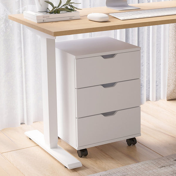 English Elm 3-drawer Rolling Wood File Cabinet with Locking Casters for Home Office Under Desk T3623P434196