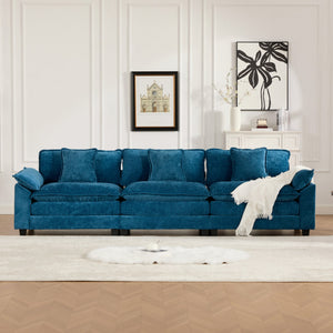 English Elm Wider Ergonomic Loveseat with Breathable Chenille Upholstery, Modular Design, Plush Double-Layer Cushioning W1143S00039 W1143S00039
