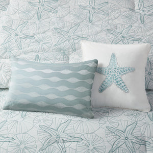 English Elm Comforter Harbor House Maya Bay Full Set - Seafoam Embroidered Seashells, 200TC Cotton, OEKO-TEX White 22.83 L x 12.8 W x 20.87 H B03595727