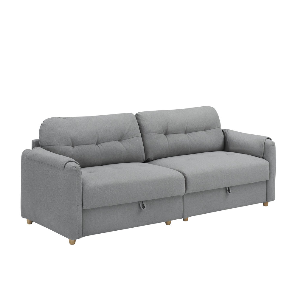 English Elm 79.50" Teddy Cotton-Linen Sofa With Metal Legs - Stylish 3-Seat Comfort For Modern Living Rooms W3356S00030