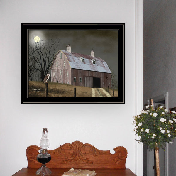 English Elm Trendy Decor 4u Midnight Moon Framed Print Minimalist Wood Art for Farmhouse Walls B06785277