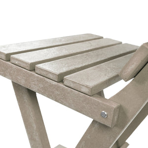 English Elm Harbor Point Recycled Hdpe Outdoor Folding Bar Stool Patio Deck All Season Seating Sand B2745P409655