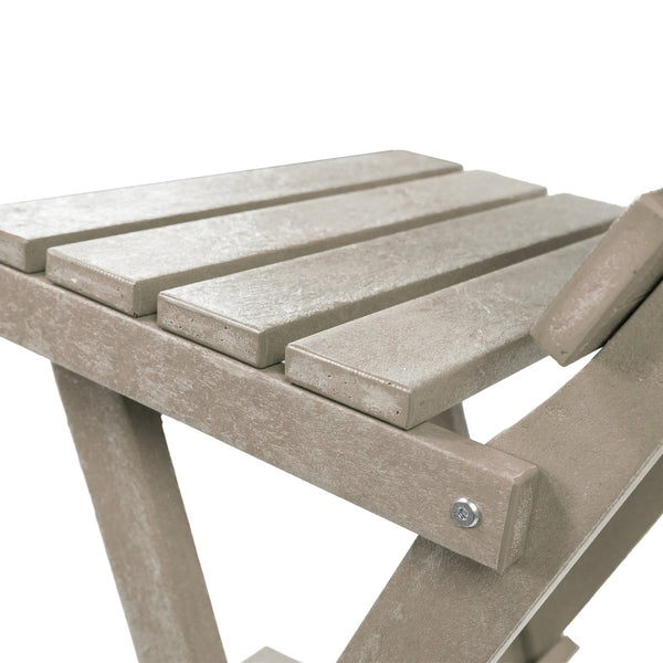 English Elm Harbor Point Recycled Hdpe Outdoor Folding Bar Stool Patio Deck All Season Seating Sand B2745P409655