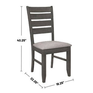 English Elm Set Of 2 Modern Farmhouse Dining Chairs With Plush Dark Grey Upholstered Seats For Comfort B016P227268-GIGA