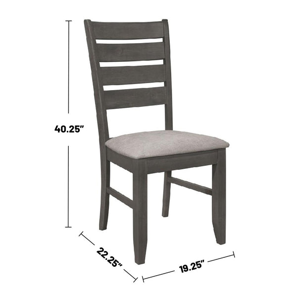 English Elm Set Of 2 Modern Farmhouse Dining Chairs With Plush Dark Grey Upholstered Seats For Comfort B016P227268-GIGA