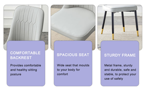 English Elm Table Expandable Dining Set – Modern Round-To-Oval Wood Mdf Table With 4 Pu Cushion Chairs & Metal Legs W1151S03936-GIGA