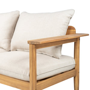 English Elm Christopher Knight Home® - Terassi Cozy Acacia Wood Loveseat For Two - Stylish Outdoor Seating With Plush Cushions & Durability N775P248814T