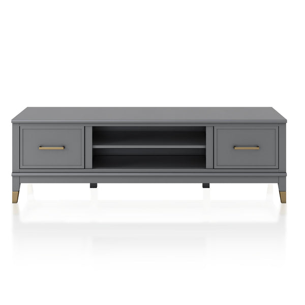 English Elm Westerleigh Low Profile Tv Stand with Gold Hardware for Living Room Decor B2733P444619