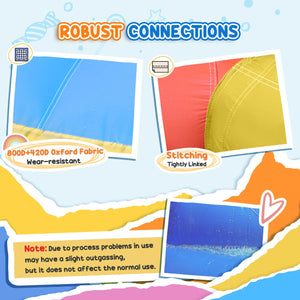 English Elm Outsunny 4in1 Backyard Inflatable Bounce Castle with Dual Slides and Splash Pool W2225P200472