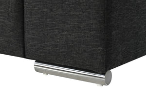 English Elm Giuliana Woven Fabric Accent Chair with Chrome Arms and Brushed Steel Legs B2749P413371