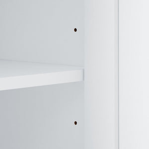 English Elm Tall Bathroom Storage Cabinet - Freestanding Mdf Organizer With Adjustable Shelves & Modern White Finish N725P241834K-GIGA