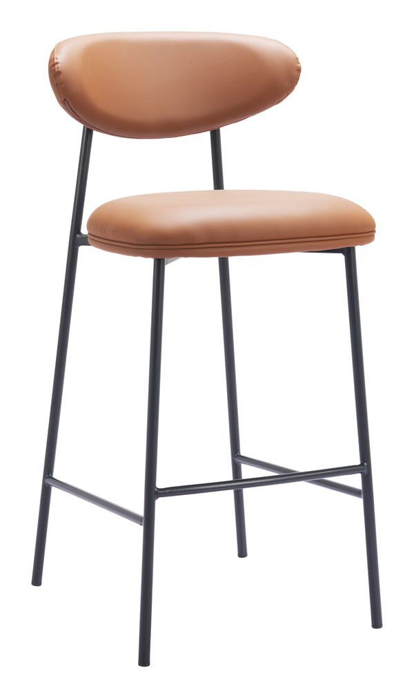Rorun Barstool - Set of 2 Brown 110338 Zuo Modern