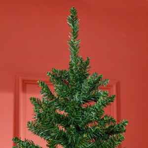 English Elm Homcom 7' Slim Fir Artificial Christmas Tree - Realistic, Space-Saving Design For Holiday Cheer W2225P229505