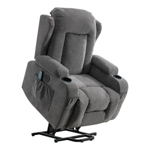 English Elm Power Lift Recliner with Heat Massage and Usb Port for Elderly Living Room Use W1521S00016