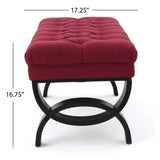 Christopher Knight Home® - Noble House - Scarlett Tufted Fabric Ottoman Bench