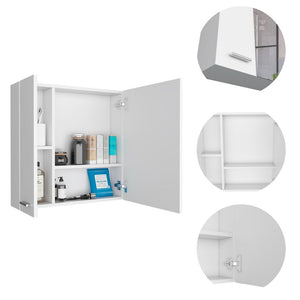 English Elm Medicine Double Door Cabinet with Mirror and External Shelf for Bathroom Storage, Sleek Durable Design White 28.74 L x 22.04 W x 5.51 H B097133011