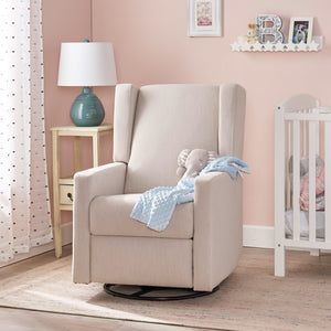 English Elm Christopher Knight Home® - Swivel Recliner Pushback Chair with Lever & Wingback Design, Space-Saving Swivel Recliner for Living Room Beige 67547.00BGE
