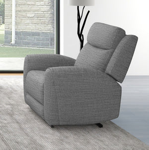 English Elm Contemporary Sandbach Manual Glider Recliner with Padded Track Arms, Smooth Motion, Soft Neutral Fabric Upholstery Gray 44 L x 31 W x 26 H B2741P385164